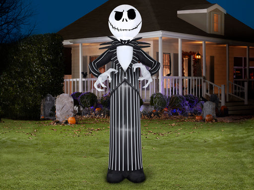 10 Foot The Nightmare Before Christmas Jack Skellington Light Up Halloween Inflatable Lawn Decoration - costumesupercenter.com