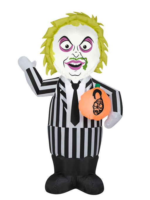 3.5 Foot Beetlejuice Light Up Halloween Inflatable Lawn Decoration - costumesupercenter.com