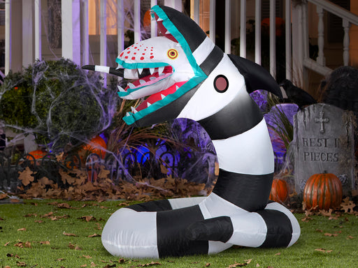 3 Foot Beetlejuice Sandworm Light Up Halloween Inflatable Lawn Decoration - costumesupercenter.com