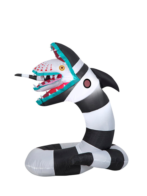 3 Foot Beetlejuice Sandworm Light Up Halloween Inflatable Lawn Decoration - costumesupercenter.com