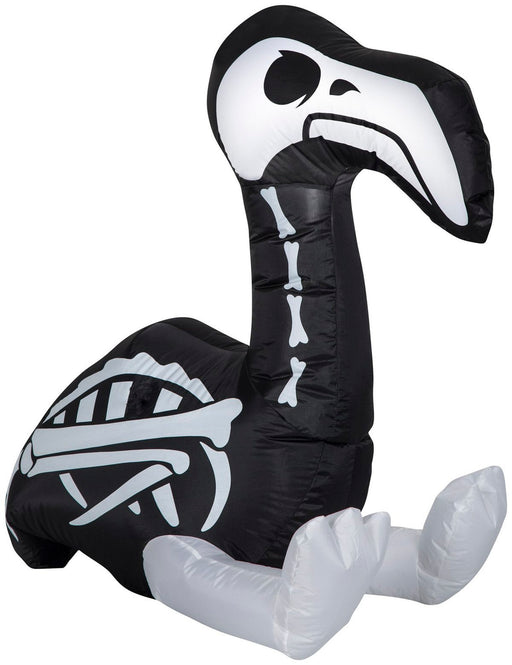 Skeleton Flamingo Halloween Inflatable - costumesupercenter.com