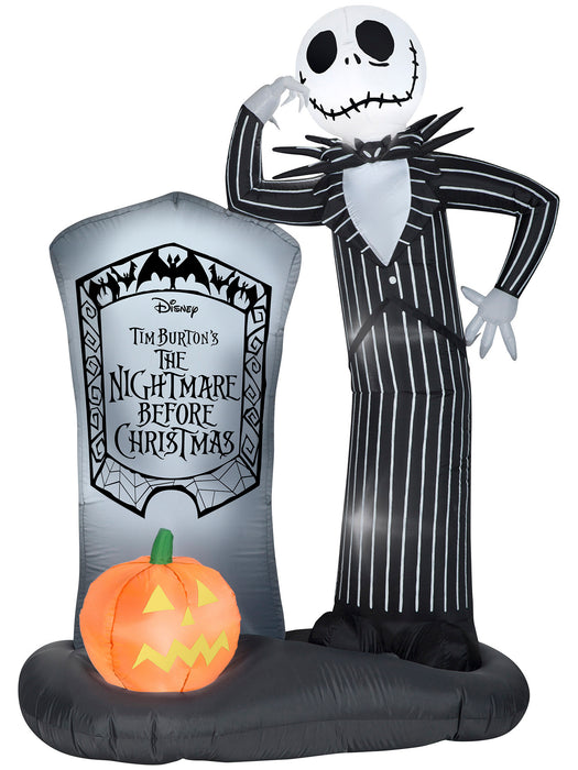 6 Ft. Airblown Inflatable The Nightmare Before Christmas Jack & Tombstone - costumesupercenter.com