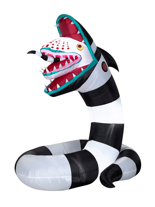 6 Foot Beetlejuice Sandworm Light Up Halloween Inflatable Lawn Decoration - costumesupercenter.com