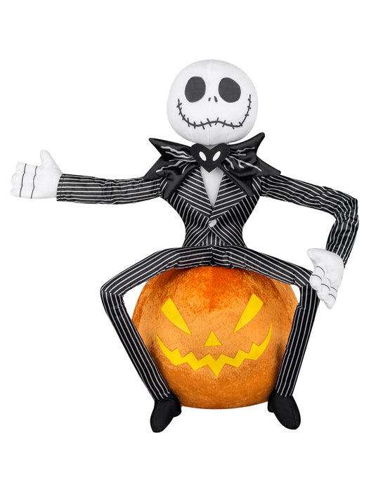 18-inch The Nightmare Before Christmas Jack On Pumpkin Plush Front Door Greeter - costumesupercenter.com