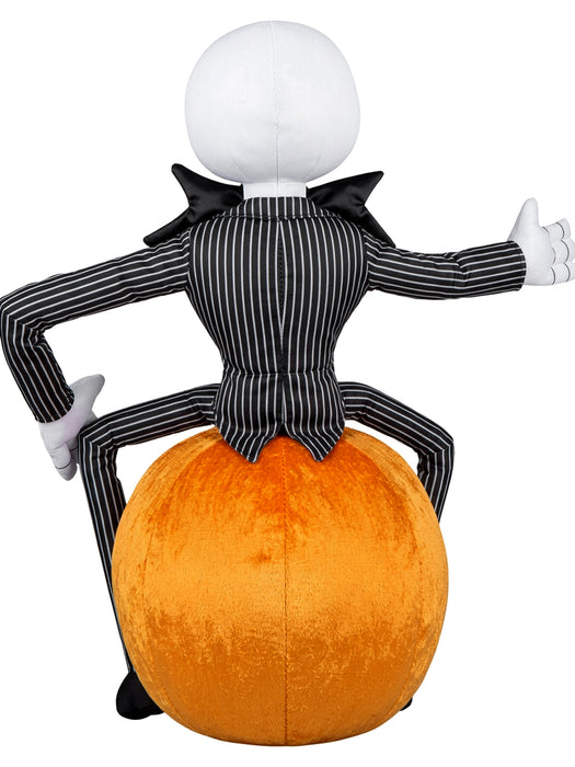 18-inch The Nightmare Before Christmas Jack On Pumpkin Plush Front Door Greeter - costumesupercenter.com