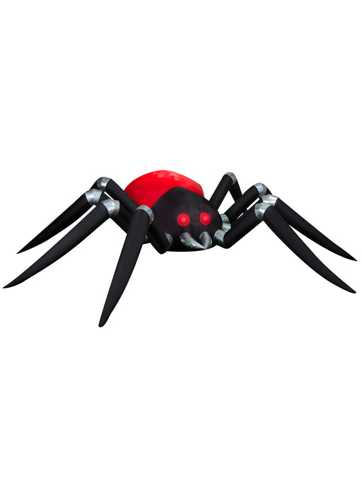 14.5 Foot Black and Red Spider Fire and Ice Projection Light Up Halloween Inflatable Lawn Decoration - costumesupercenter.com