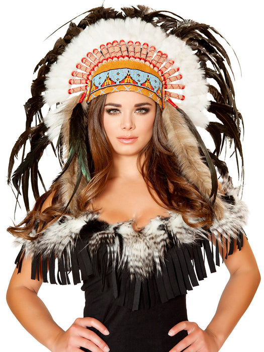 Deluxe Native American Headdress - costumesupercenter.com