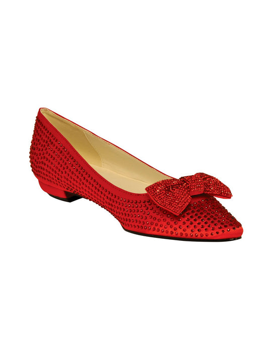 Dorothy Red Stone Flats with Bow - costumesupercenter.com