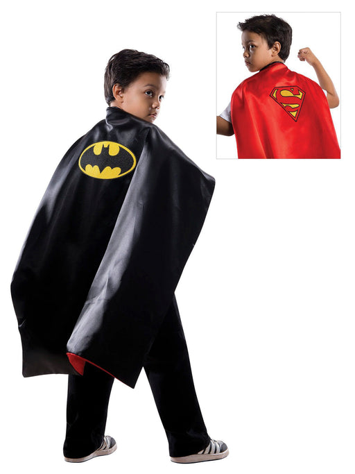 Batman/Superman Reversible Cape - costumesupercenter.com