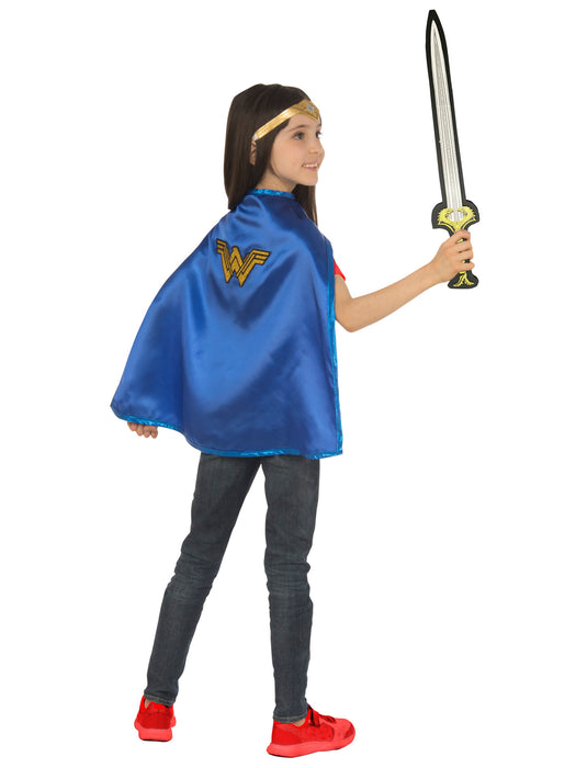 Girls Wonder Woman Cape and Sword Set - costumesupercenter.com