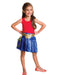 Girls Justice League Wonder Woman Pleated Skirt - costumesupercenter.com