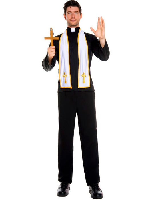 Mens Religious Priest Costume - costumesupercenter.com