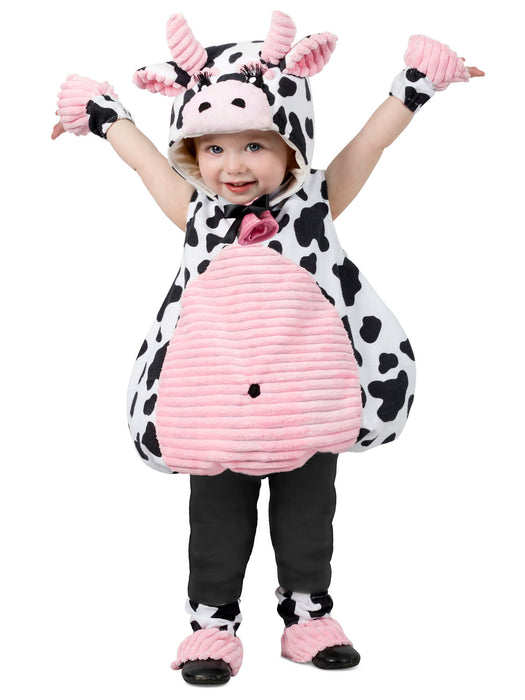 Baby/Toddler Pink Belly Cow Costume - costumesupercenter.com