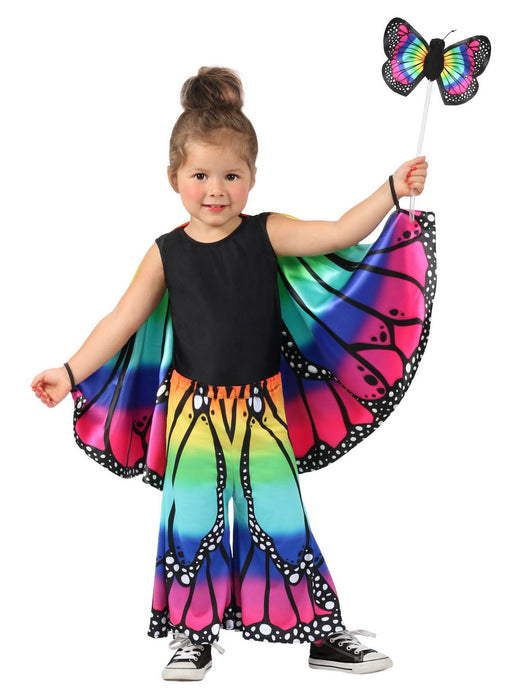Girl's Rainbow Butterfly Pants - costumesupercenter.com