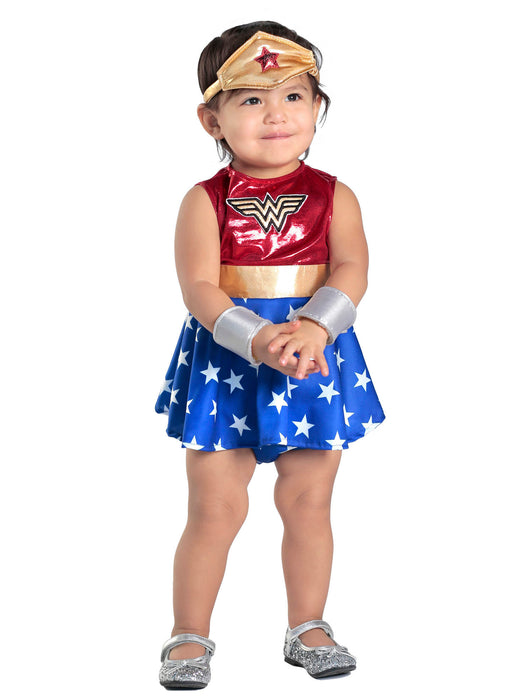 Baby/Toddler Justice League Wonder Woman Dress Costume - costumesupercenter.com