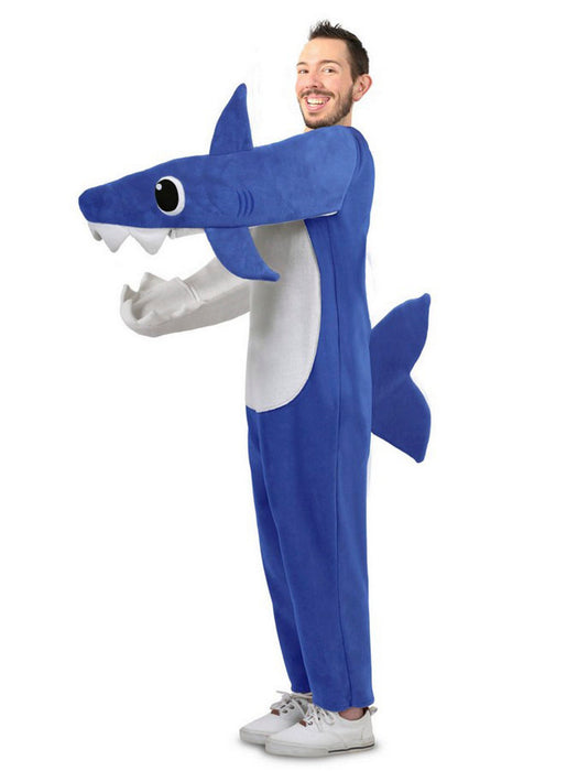 Hilarious Adult Chompin' Daddy Shark Costume with Sound Chip - costumesupercenter.com