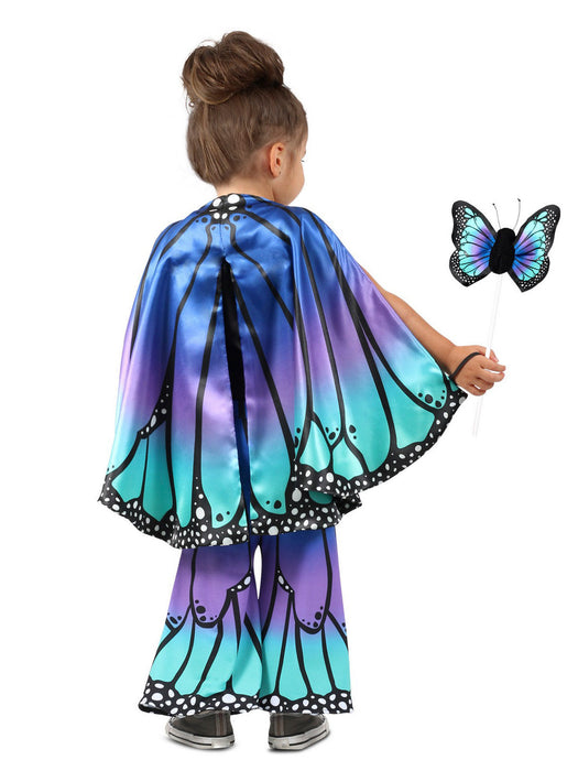Girl's Blue Butterfly Cape - costumesupercenter.com