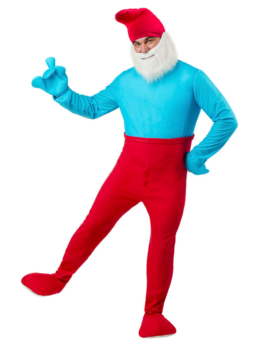 Adult The Smurfs Papa Smurf Costume - costumesupercenter.com