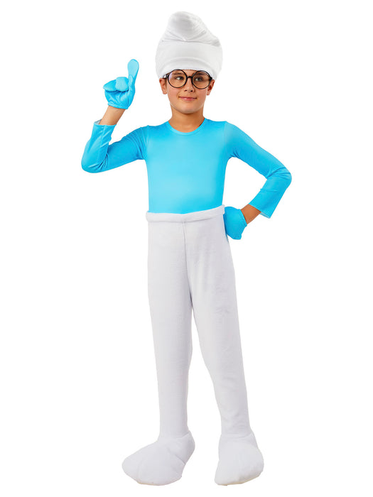 Kids The Smurfs Brainy Smurf Costume - costumesupercenter.com