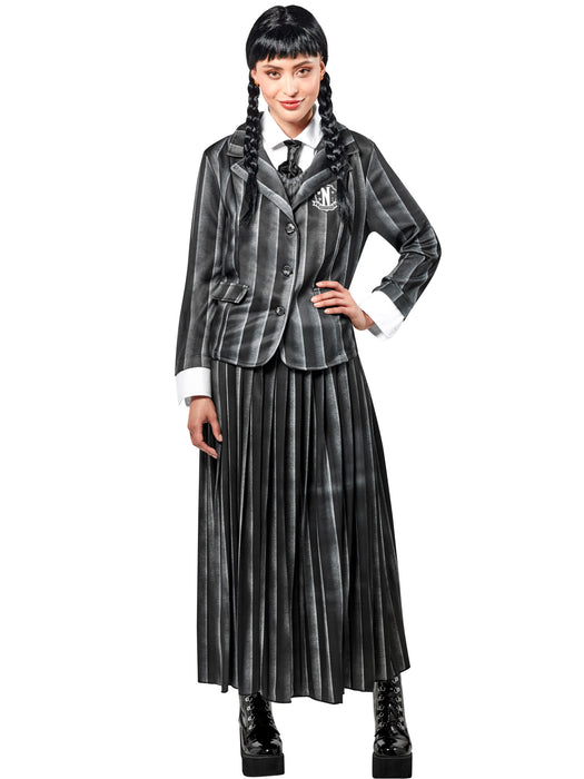 Adult Wednesday Addams Nevermore Academy Uniform Costume - costumesupercenter.com