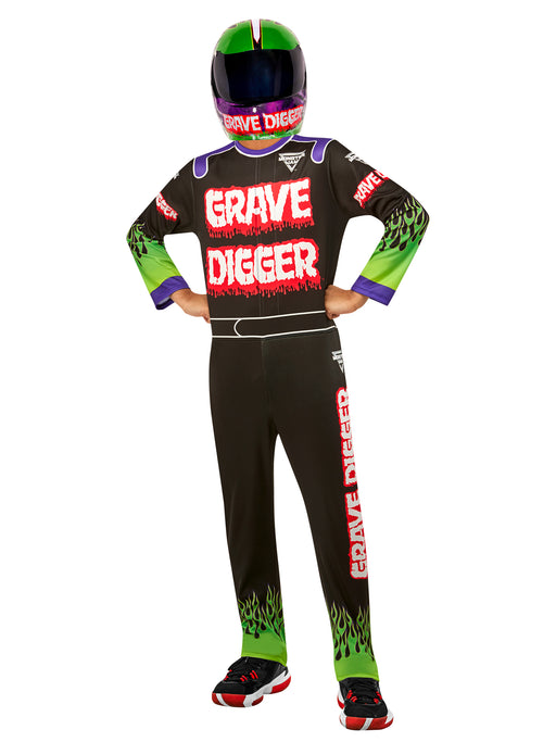 Boys' Monster Jam Grave Digger Jumpsuit - costumesupercenter.com