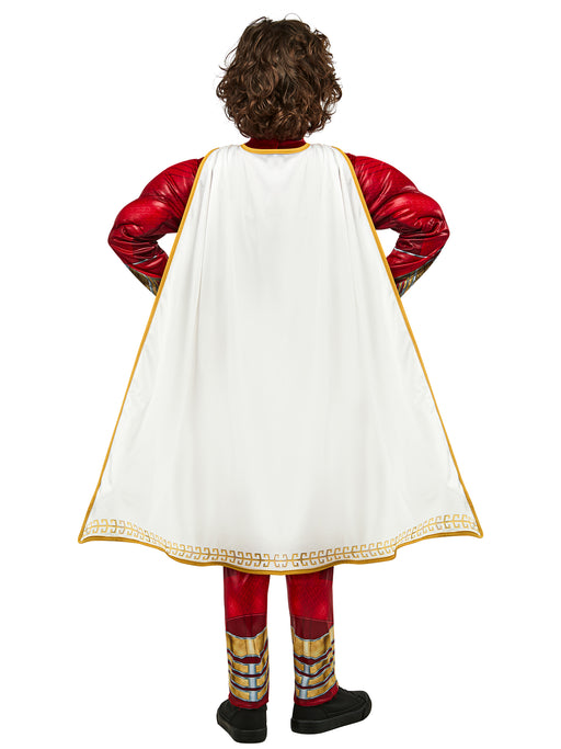 Boys' DC Comics Shazam Fury of Gods Shazam Padded Jumpsuit Costume - costumesupercenter.com