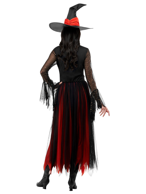 Women's Black and Orange Enchanted Witch Costume - costumesupercenter.com