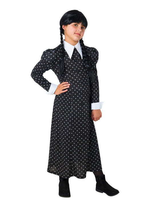 Girls' Polka Dot Wednesday Addams Dress — Costume Super Center