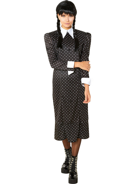 Women's Polka Dot Wednesday Addams Dress — Costume Super Center