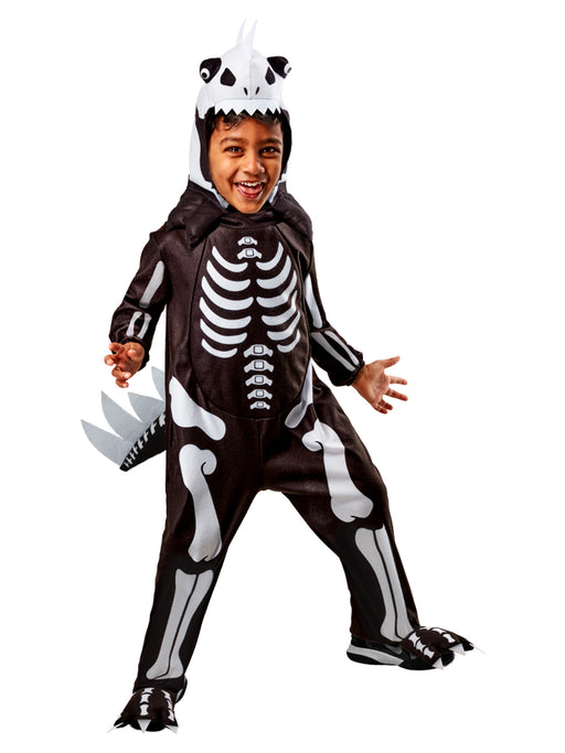 Boys' Skelesaurus Rex Glow in the Dark Costume with Sound for Toddlers - costumesupercenter.com