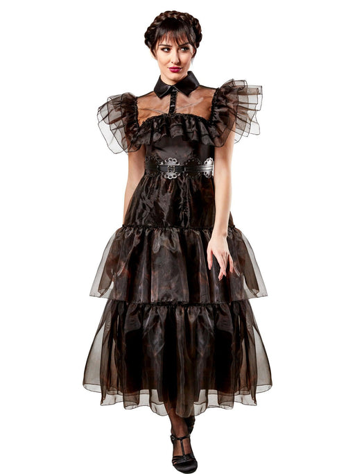 Women's Wednesday Addams Rave'n Dance Costume - costumesupercenter.com