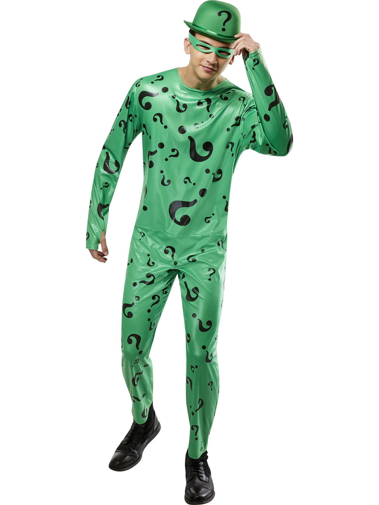 Riddle Mask Men's Batman Forever Riddler Costume - Deluxe — Costume Super Center