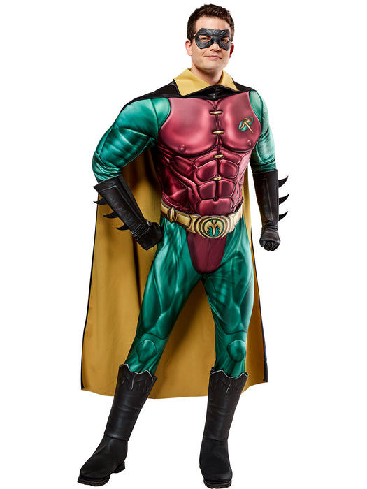 Rubie's Offizielles DC Gotham Knights Robin Deluxe Kostüm Für Herren – Superhelden-Kostüm Mit Kapuze, Hose, Handschuhen & Maske Rubie's Offizielles DC Gotham Knights Robin Deluxe Kostüm Für Herren – Superhelden-Kostüm Mit Kapuze, Hose, Handschuhen & Maske