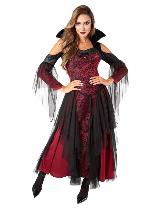 Women's Red Vintage Vampiress Costume - costumesupercenter.com