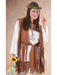 Womens Belted Groovy Hippie Vest - costumesupercenter.com