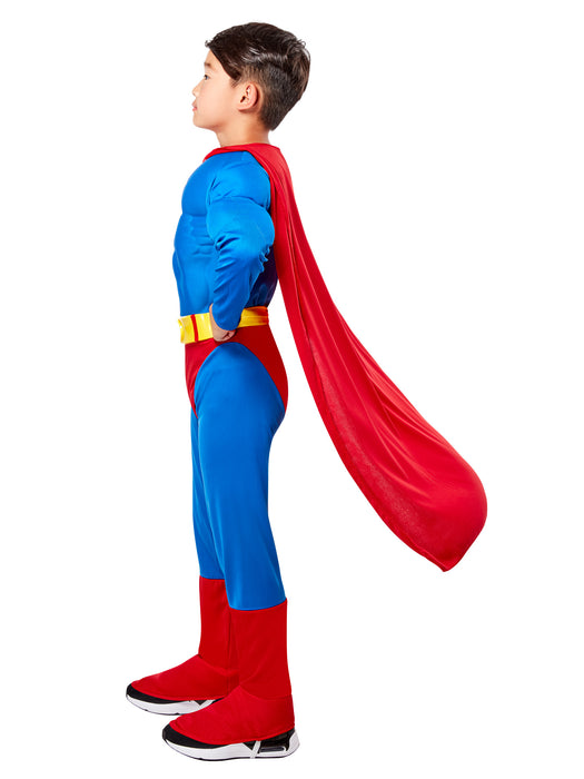 Deluxe Muscle Chest Superman Child - costumesupercenter.com