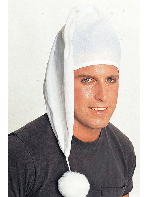 Adult White Old Time Night Stocking Cap - costumesupercenter.com