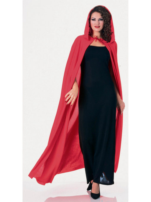 Full Length Red Hood Cape - costumesupercenter.com