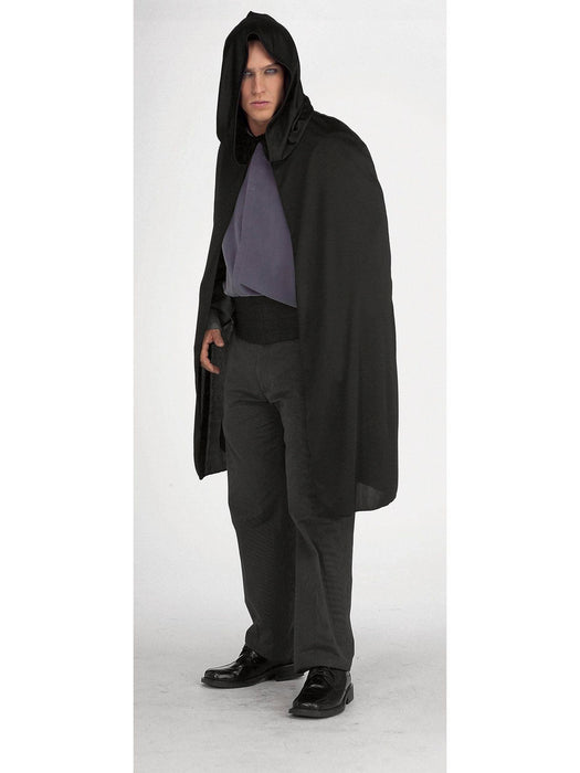 Short Black Hooded Cape - costumesupercenter.com
