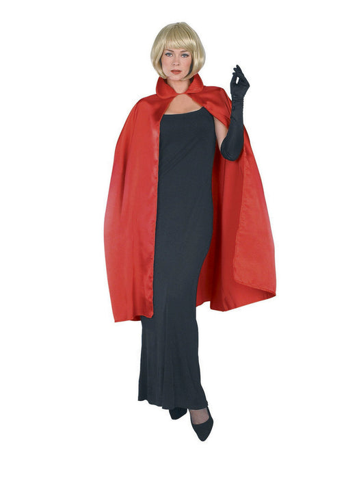 Red Satin Cape for Adults - costumesupercenter.com