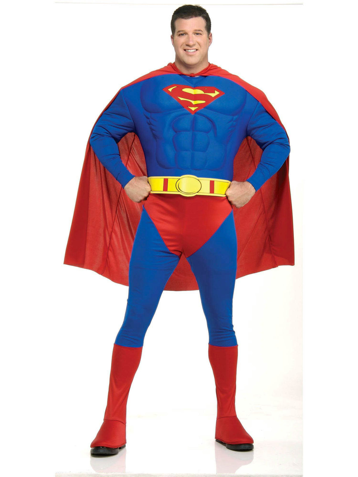 Adult Deluxe Plus Size Superman Muscle Suit Costume — Costume