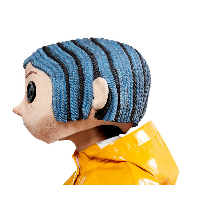 Women's Coraline Doll Overhead Latex Mask - Deluxe - costumesupercenter.com