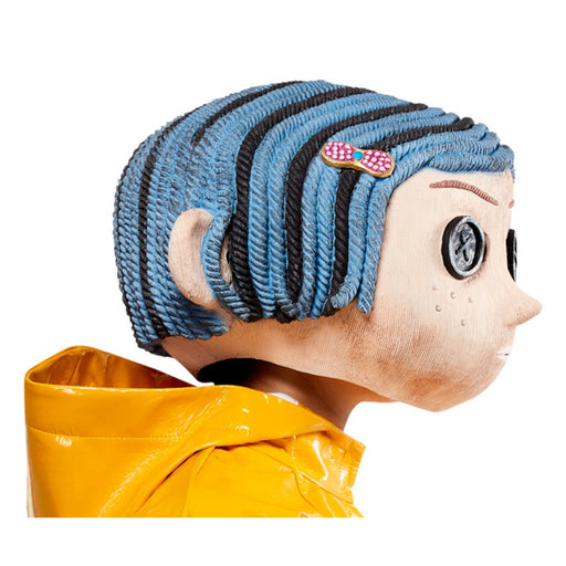 Women's Coraline Doll Overhead Latex Mask - Deluxe - costumesupercenter.com