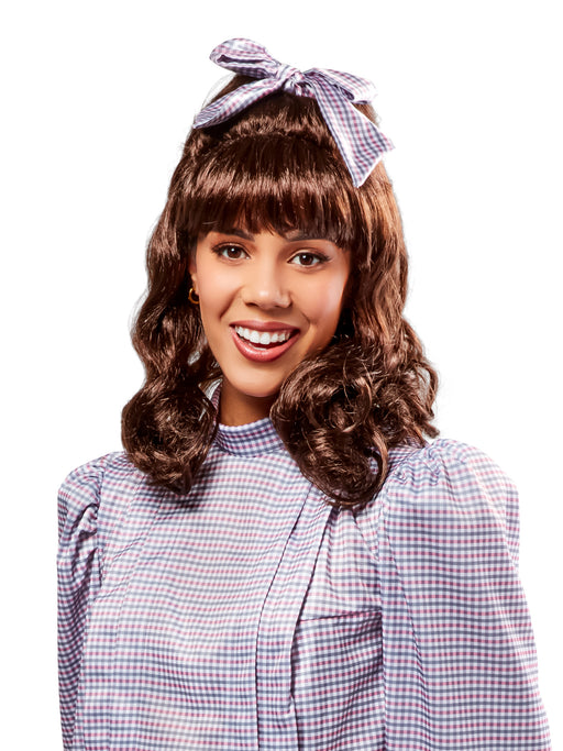 Women's American Girl Samantha Parkington Brown Wig with Bangs - costumesupercenter.com