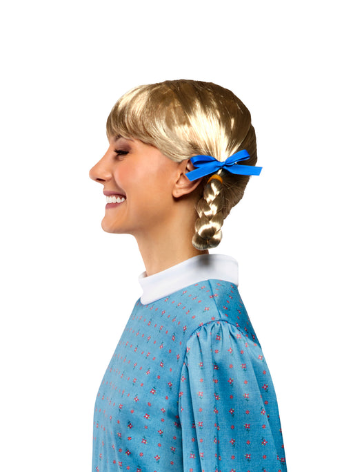 Women's American Girl Kirsten Larson Blonde Braided Ponytail Wig - costumesupercenter.com