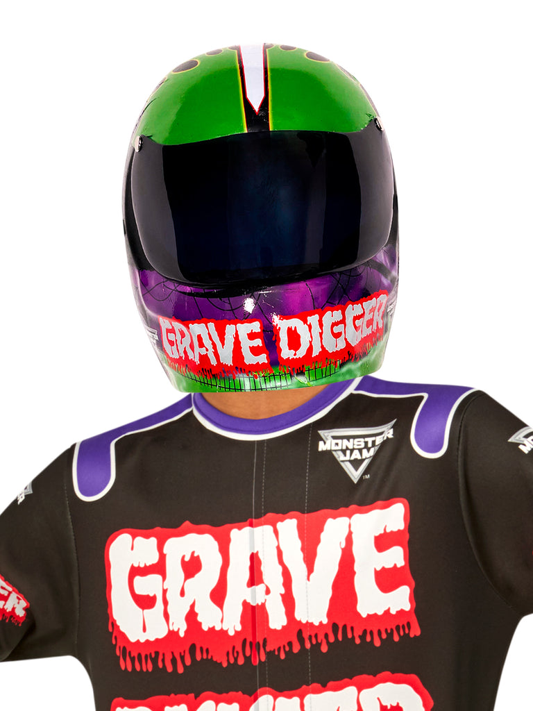 Kids' Monster Jam Grave Digger Half Mask — Costume Super Center