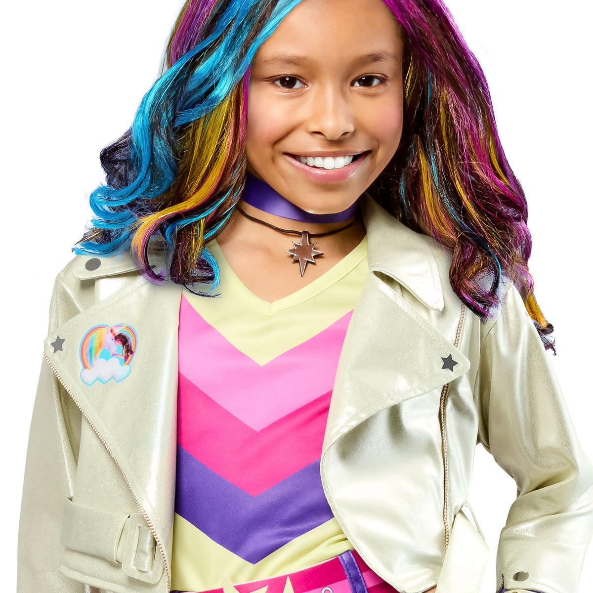 ?ILLIANA  14” RAINBOW? Wig *NWT*
? SUPER FUN ? Cosplay Amazon.com : AGPTEK 27.5 Inches Full Long Curly Wavy Rainbow  main image 3
