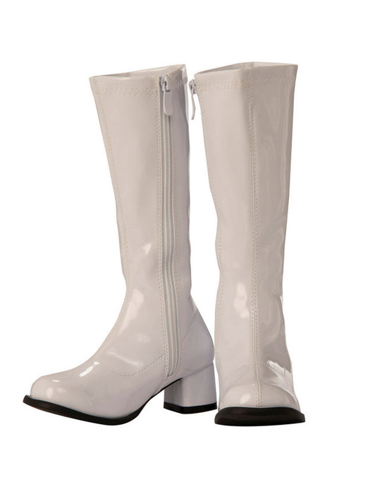 White Go-go Boots for Children - costumesupercenter.com
