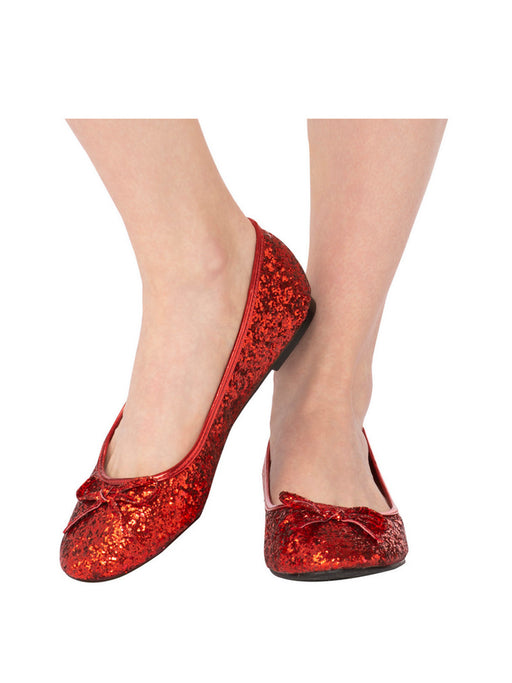 Red Glitter Shoes for Adults - costumesupercenter.com