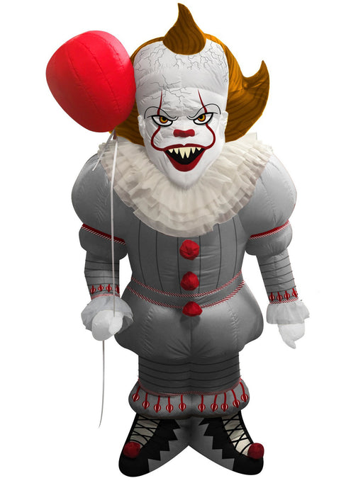 7 Foot IT Pennywise Light Up Inflatable Lawn Decoration - 2017 Movie - costumesupercenter.com